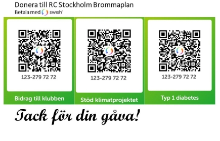 Här kan du donera till RC Stockholm Brommaplans olika öppna ändamål!